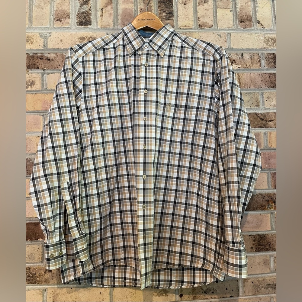 Casa Moda men’s plaid shirt, size large
